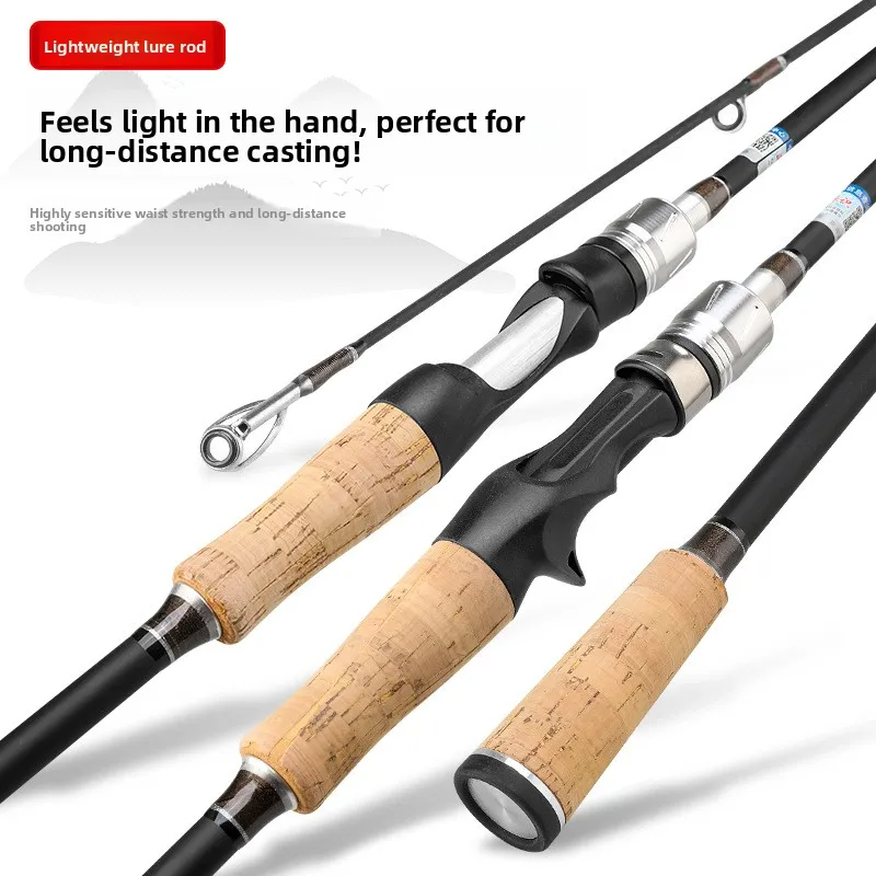 Medium Fast Straight Handle Long-Cast Fishing Rod for Carp Marlin Bass Carbon Material Road Sub-rod M Hardness for Bottom EVA