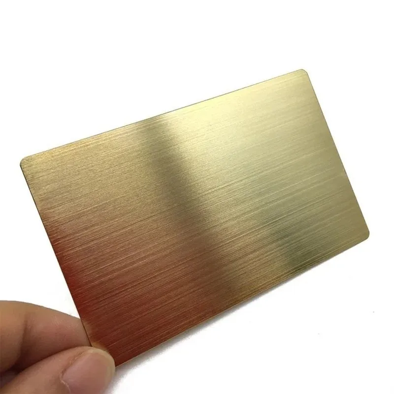 29pcs Gold Textured Aluminum Cultural Card Custom Business Communication Nameplate Flat Metal Sheet for Laser Engraving Work