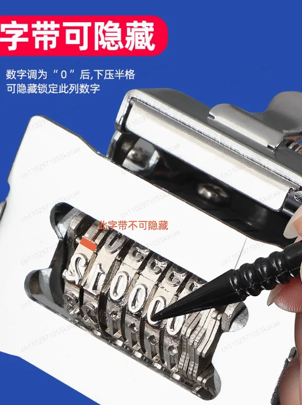 Adjustable Supermarket Price & Date Coding Stamper – Mini Printer for Page Numbers & Production Labels