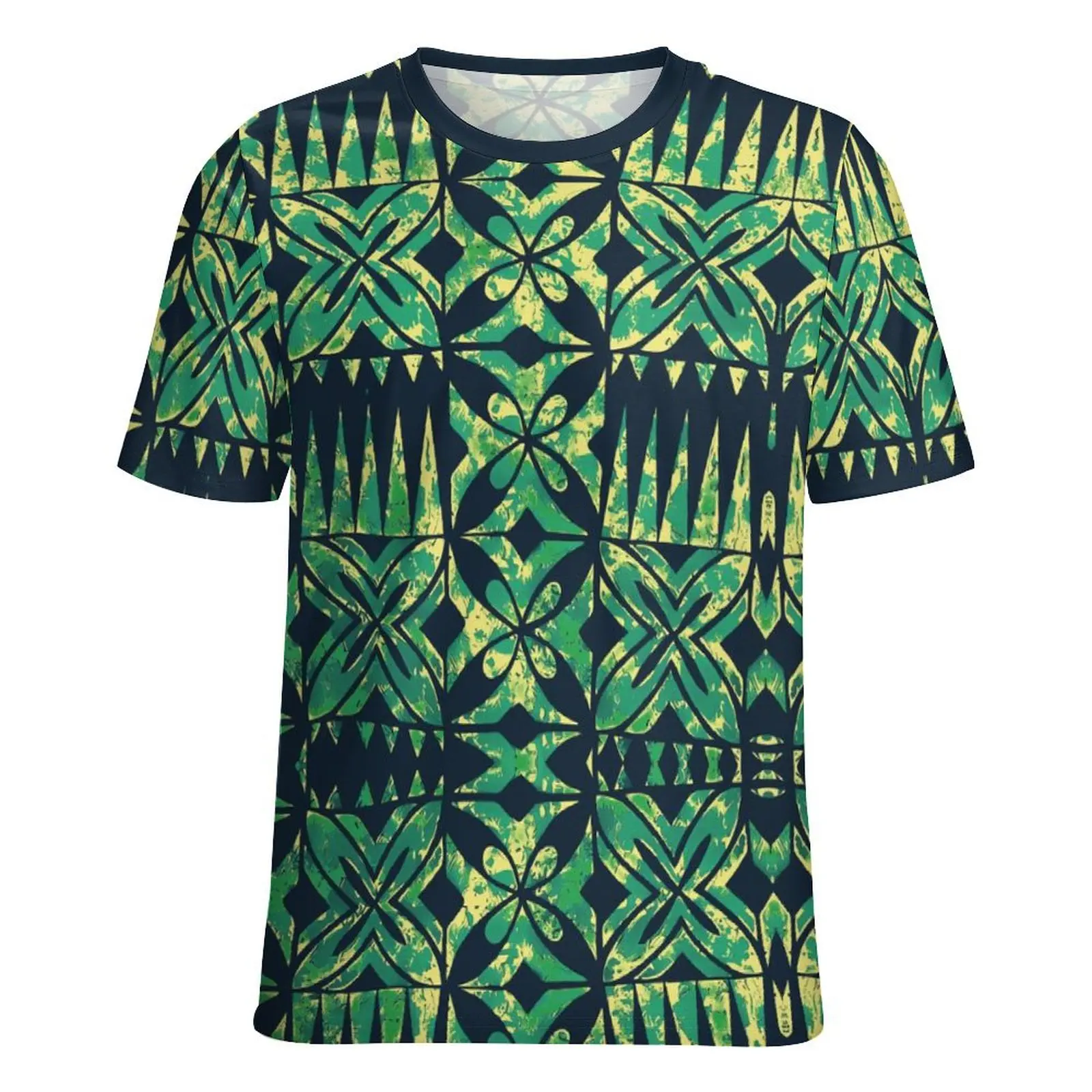 T-shirt com estampa completa masculina e feminina, vestido longo, estilo étnico de Samoa, par combinando, tops havaianos, tribal