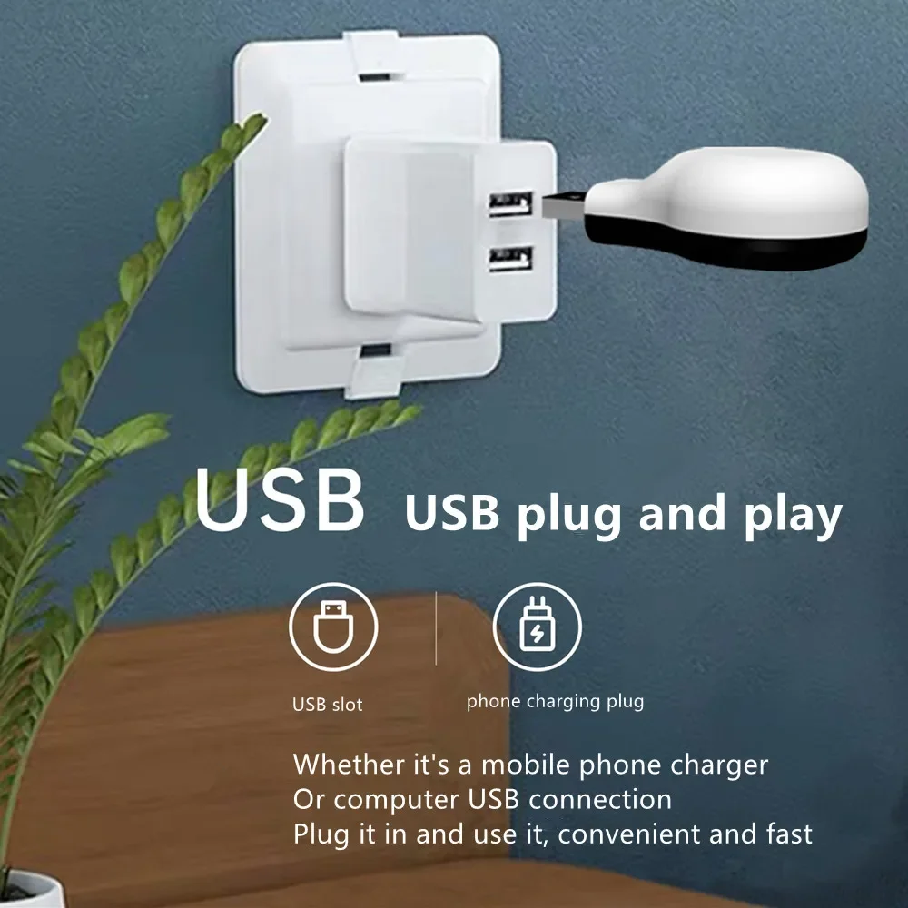 Hogar inteligente AI Control remoto por voz USB luz nocturna control función infrarroja aire acondicionado TV ventilador iluminación No necesita WiFi