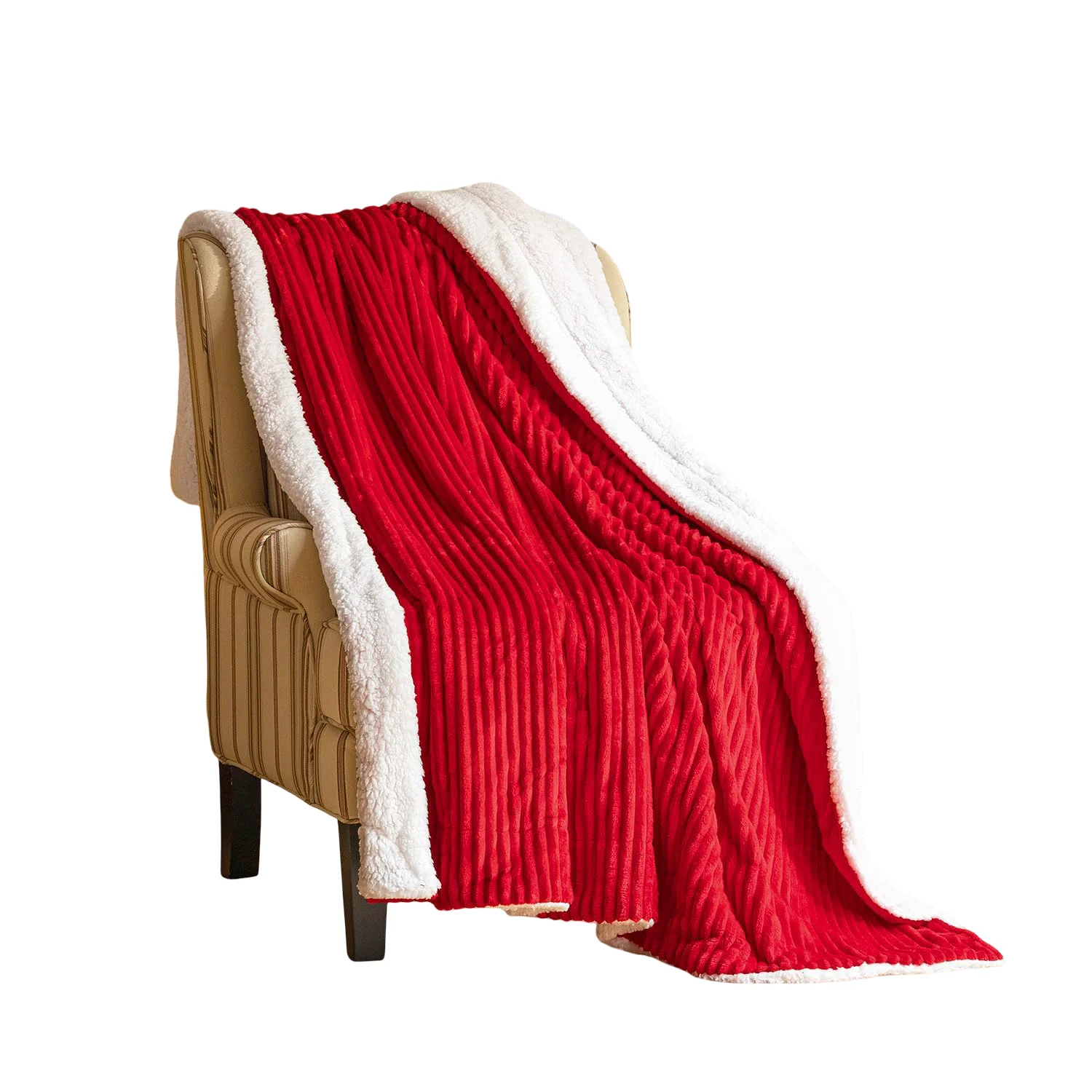 Gezellige deken dik fluweel roze 125x150 cm zacht warme sprei bankplaid pluizig flanellen riemen cadeau
