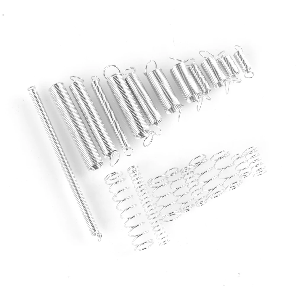 Tension Spring Hardware Tool Spring Set Accessories Extension And Compression Coil Metal Steel Assorted With Storage Box