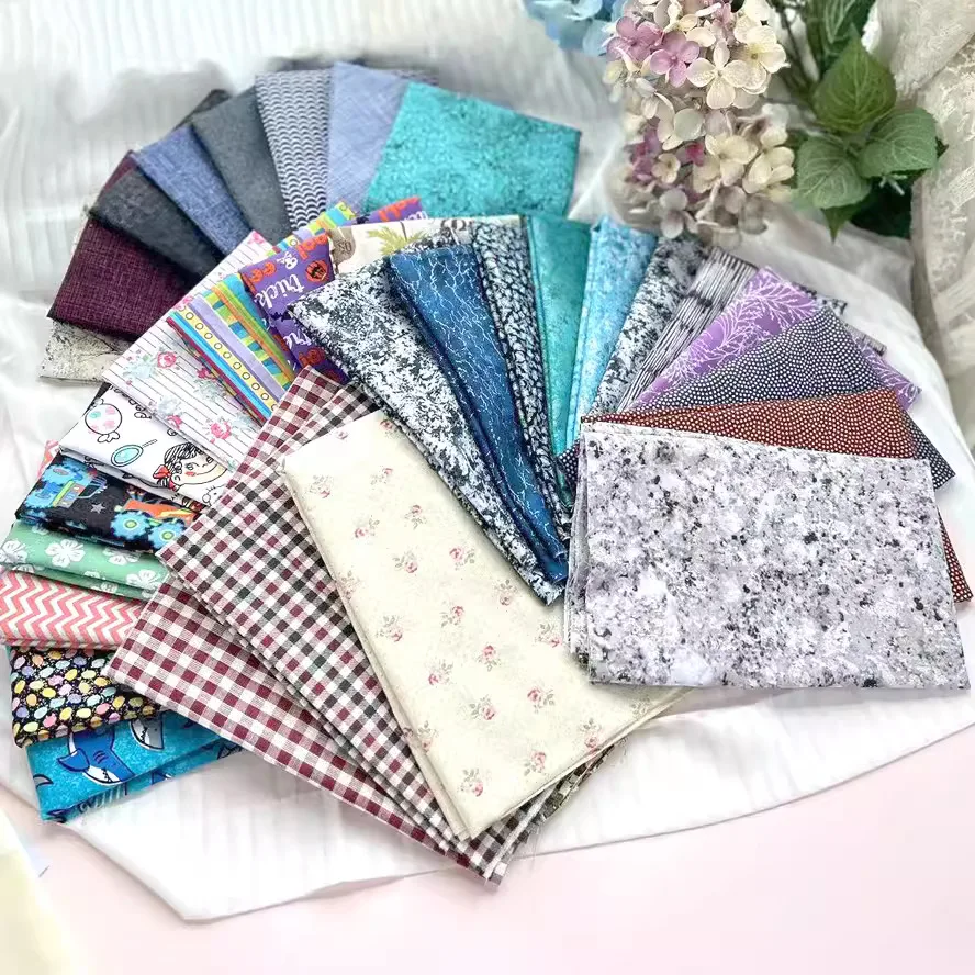 Algodão japonês impresso Patchwork tecido, Quilting Material para bonecas e sacos de costura, Acessórios Bordados