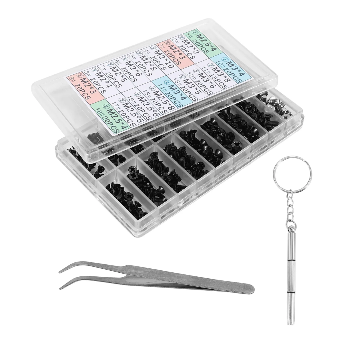 T85C 355Pcs PC Screws Assorted Set M2 M3 M2.5 Computer Screws HDD M.2 SSD Screws for Universal Laptop PC Computer Repair