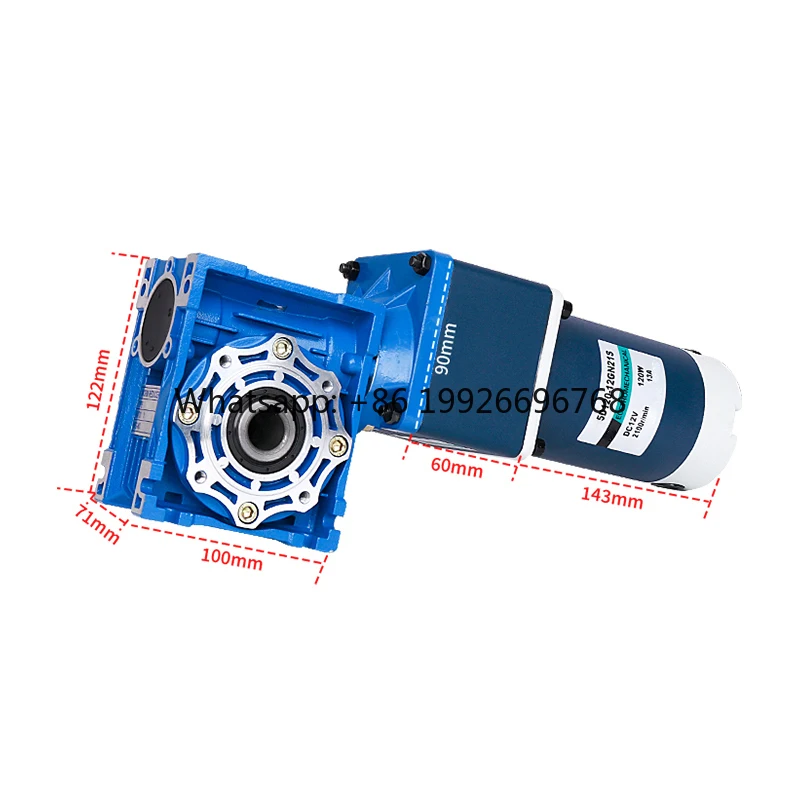 

Customized 12V 24V Brushed DC Motor Worm Gear Motor 12V DC Worm Electric Gear Motor