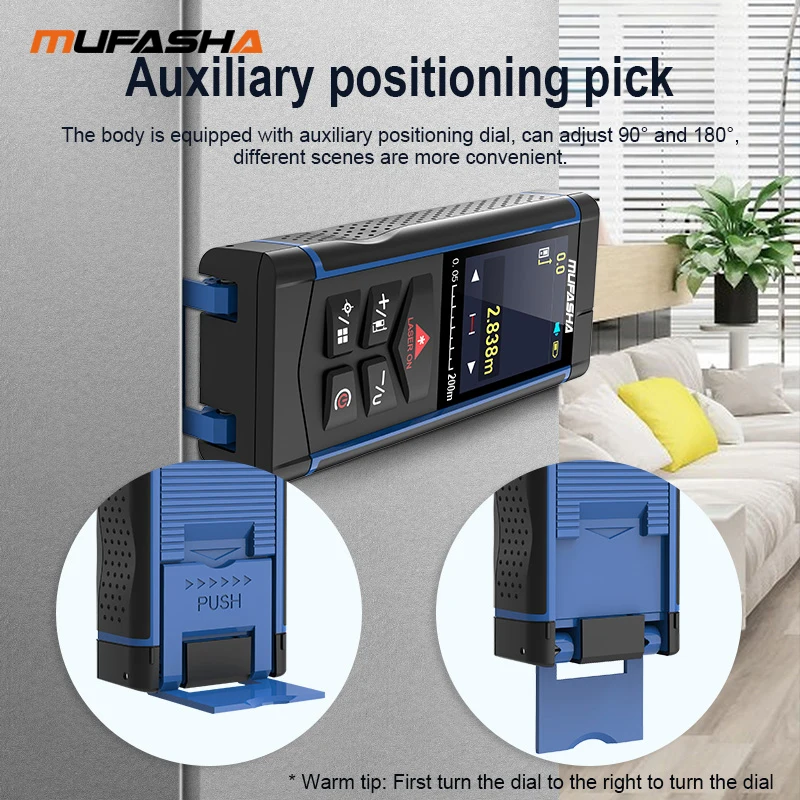 أجهزة قياس المسافة بالليزر مع كاميرا خارجية 200 متر محمولة صغيرة احترافية ملونة LCD المدى مكتشف Rangefinder MW200 #4