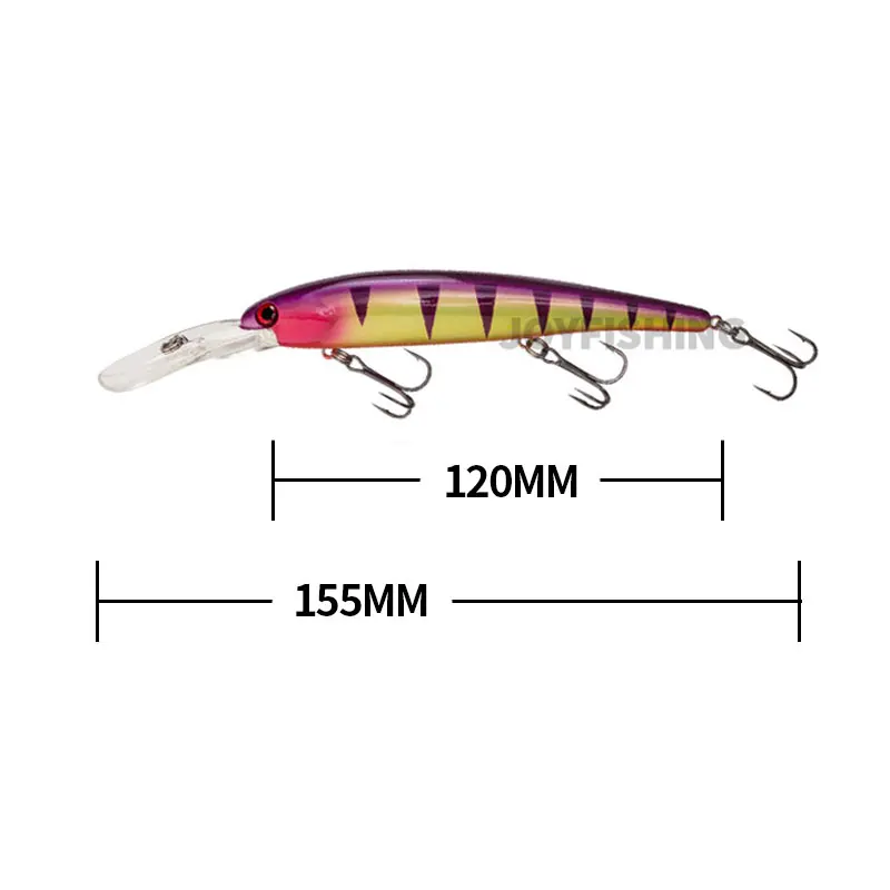 Walleye esche Deep Trolling Plug Hard Minnow jerkbait Walleye bass & Zander Fishing minnow 120mm 20g Wobbler Fishing Bait Pesca