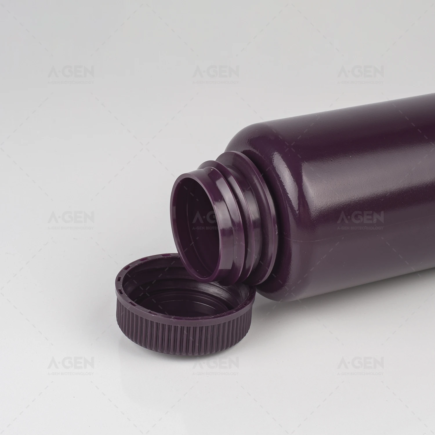 Plastic 8ml HDPE Brown wide mouth Laboratory Reagent Bottle