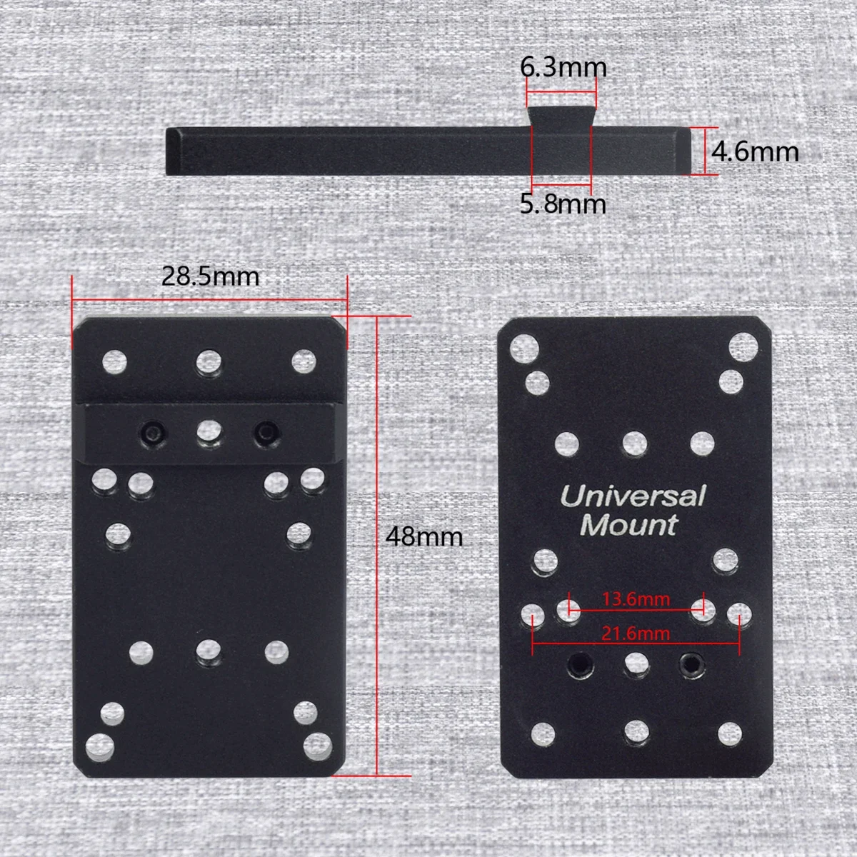 Universal Glock Rear Sight Mount Plate Base Mount Fit For RMR SRO Red Dot Sight Glock 17 18 19 Scope Mount