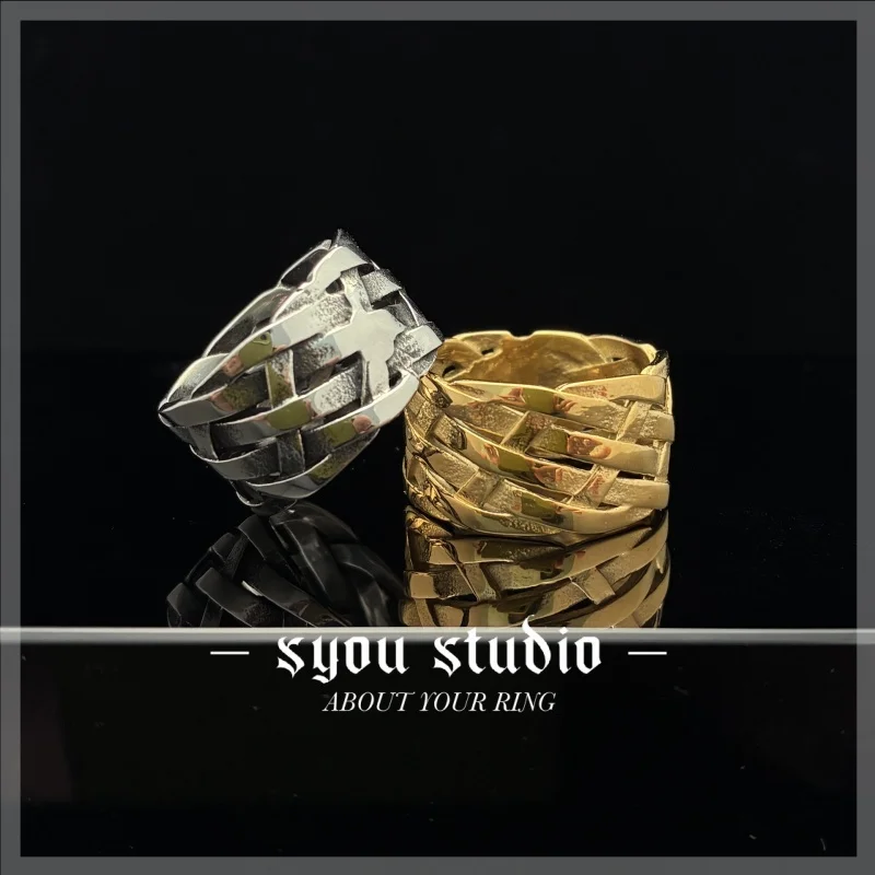 Weave Knot Viking Stainless Steel Ring Nordic For Men Gift Retro Womens Jewelry Vintage Fashion Metal Steel  Geometric Wholesale
