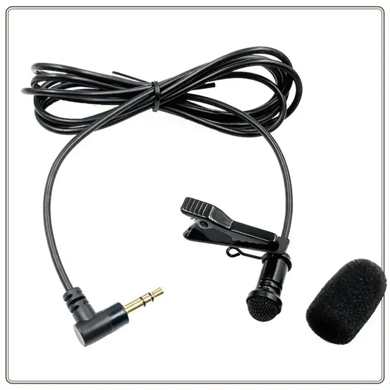 ميكروفون Lavalier موثوق به 3.5 مم + طقم غطاء مقاوم للرياح، ميكروفون Lavalier بمشبك على ميكروفونات خارجية لميكروفون DJI 1