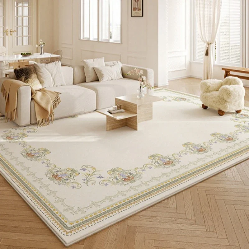 French Style Living Room Decoration Large Carpet Flower Pattern Rugs for Bedroom Fluffy Soft Lounge Floor Mat Thickend Plush Rug
