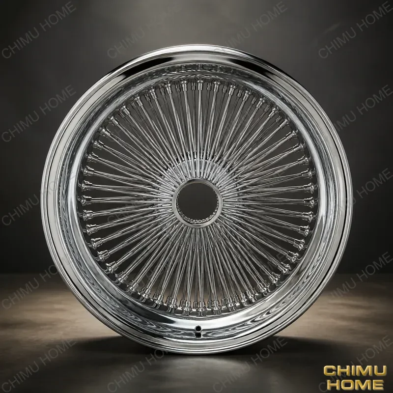 【CHIMU HOME】 Silver Chrome Deep Concave Straight Lace Spokes Steel Wire for Classic Car for Custom 15 16 17 18 20 22 Inch 72