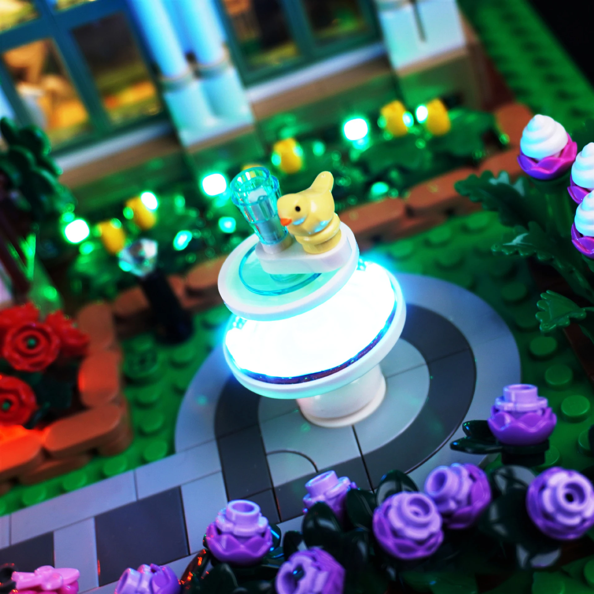 مجموعة إضاءة LED DIY مجموعة إضاءة المحافظة النباتية عن بعد RGB LED لعرض الدفيئة الفيكتورية 21353 (الأضواء فقط)