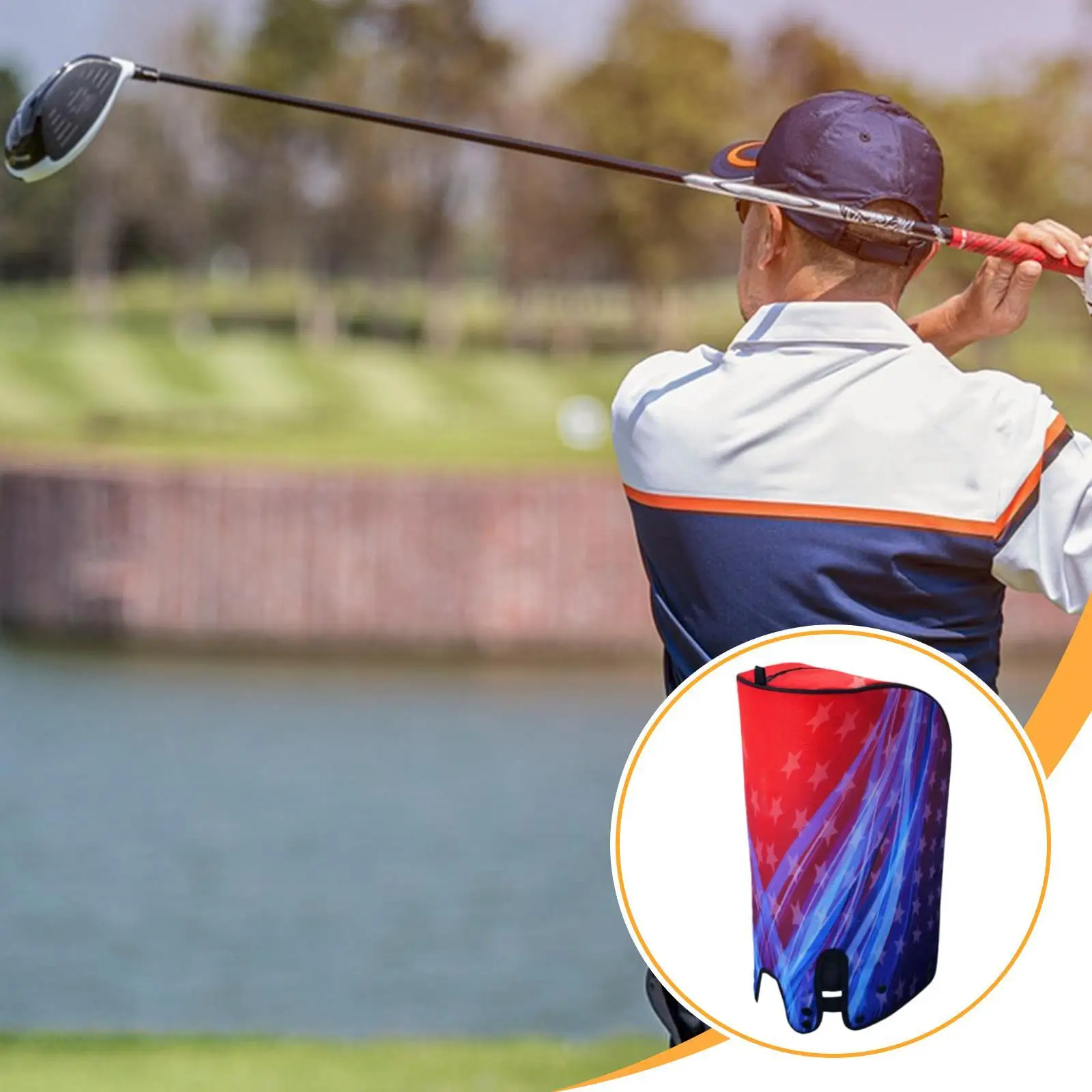 Golf Bag Cover for Travel Dustproof Rainproof Stylish Raincoat Lightweight Reusable Universal for Professional Outside Golfer