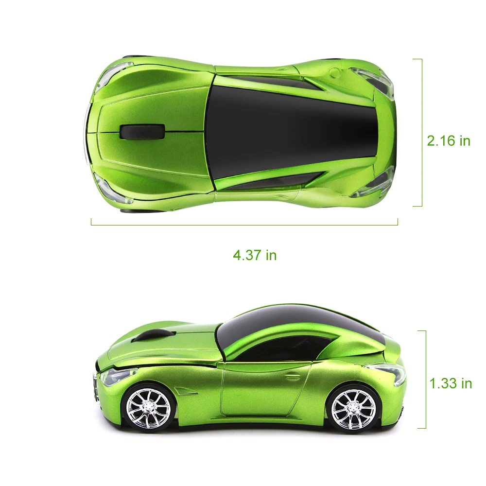 Wireless Computer Car Shape Mouse Mini 3D Ergonomic PC Mause Optical USB Kids Gift LED Gaming Auto Mice For Laptop Computer Mac