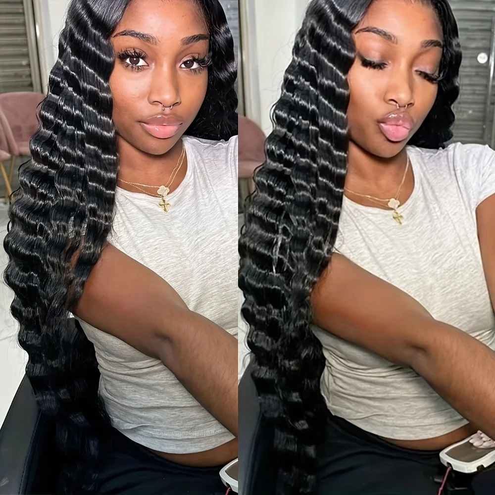 Loose Deep Wave 13x6 Lace Front Wigs Brazilian Human Hair Wigs Water Curly 13x4 HD Lace Frontal Wig Pre Plucked For Women image 4