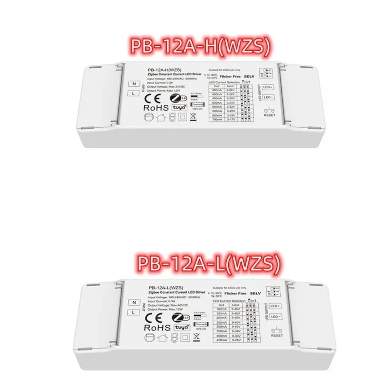 driver de led de corrente constante zigbee pb12a lwzs canal 100450ma dc9 45v pb 12a hwzs dc324v canal 350700ma 12w 01