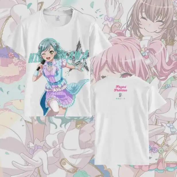 أنيمي بانغ دريم ماروياما آية تي شيرتات قصيرة الاكمام الصيف تأثيري حلي طالب عادية فضفاض القمم أنيمي