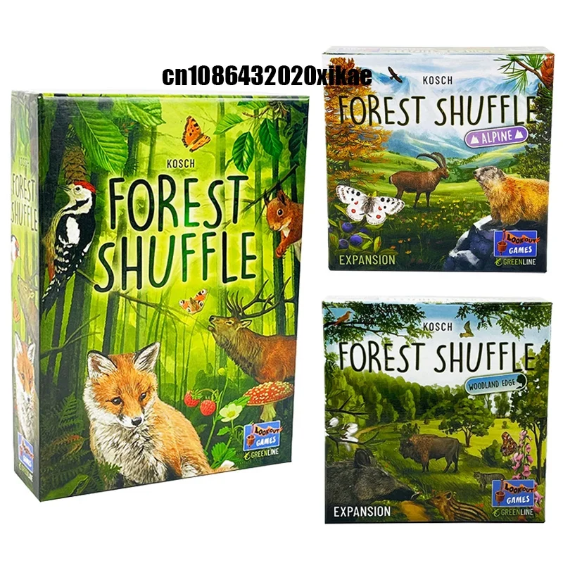 

Семейная карточная игра Forest Shuffle English Edition с бонусом ALPINE Expansions Интерактивная настольная игра Night