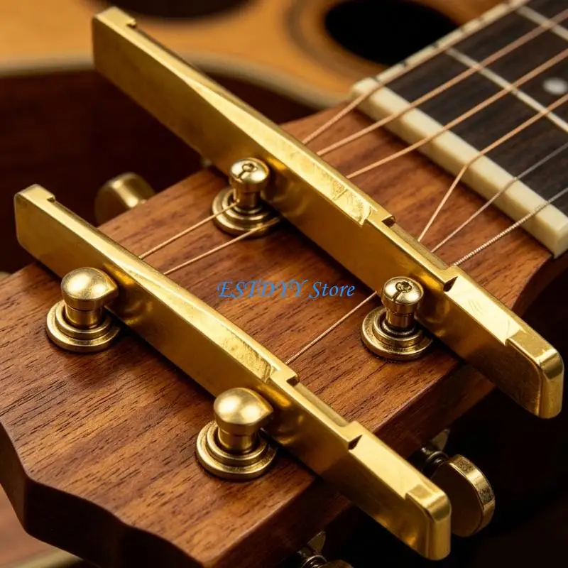 G6DE Elegant Brass Guitar Nut Delivers Rich Harmonics And Smooth Playability For Artists