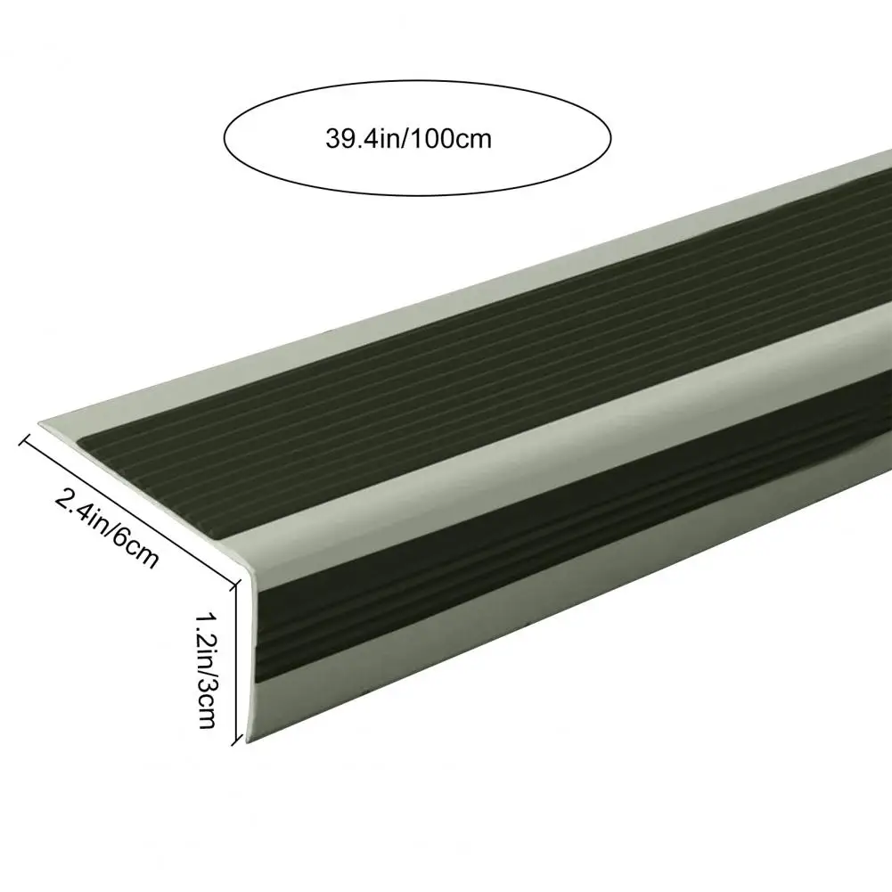 100CM Non-Slip Stair Nosing L-Shape Staircase Step Tread Self-Adhesive Stair Edge Protect Waterproof Outdoor Stair Nose Molding