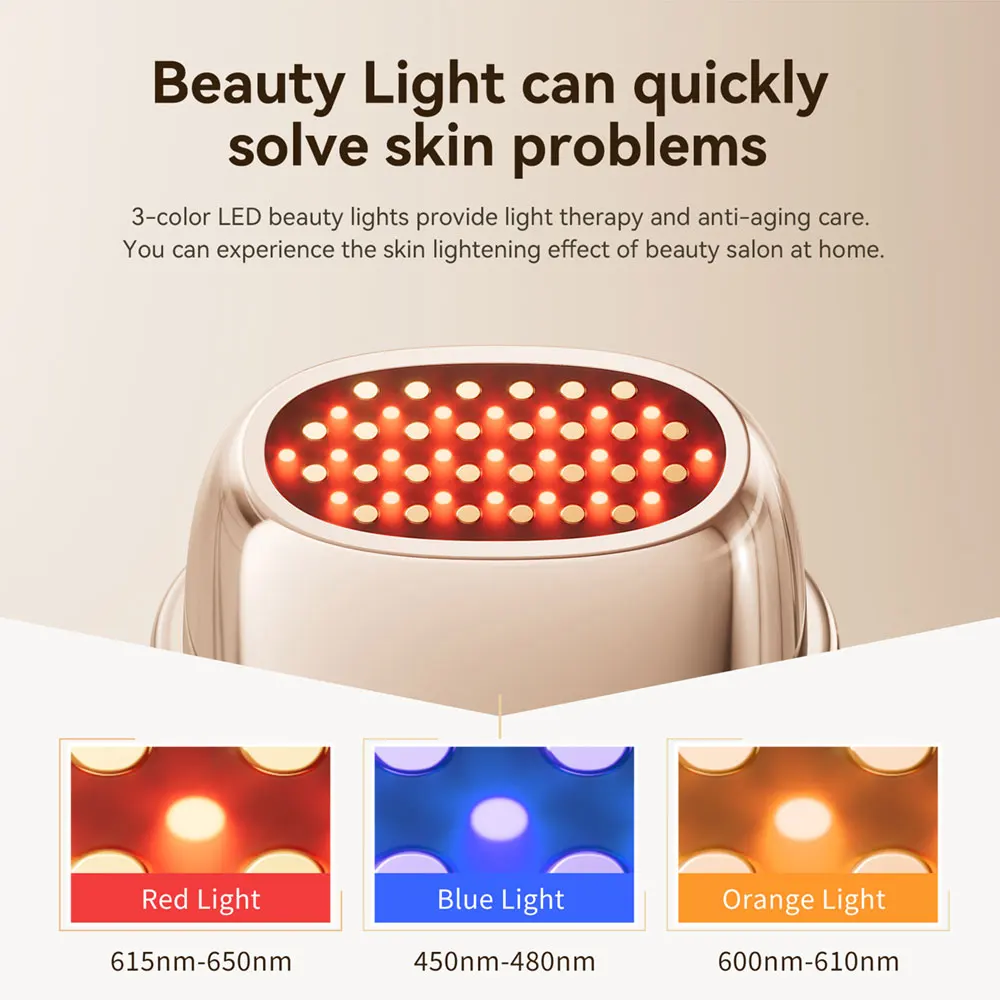 ANLAN Multi-Polar RF Schönheitsgerät EMS Gesichtsstraffung Hautstraffung Anti-Aging Faltenbehandlung 3-Farben-Licht Hautpflege Massage 24K Gold – Detail 10