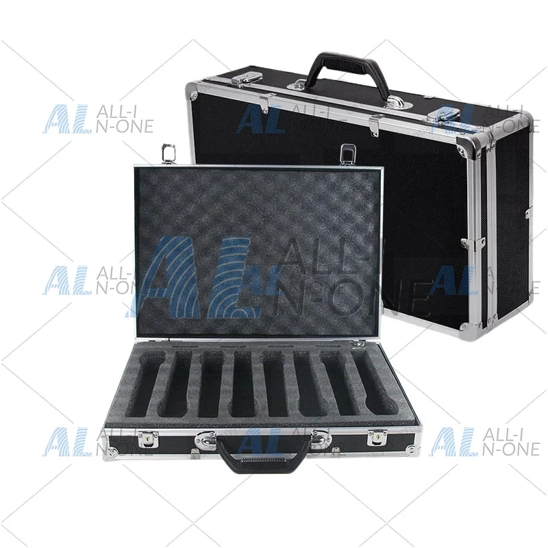 G  waterproof microphone case.  one to two/four microphones, aluminum case, suitcase 2 pcs 4 pcs 8 microphones, air case,
