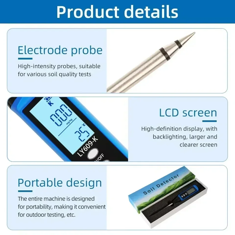 2026 Soil NPK Tester LCD Backlight Soil  Soil Phosphorus Potassium Nutrient Meter Analyser Greenhouse China