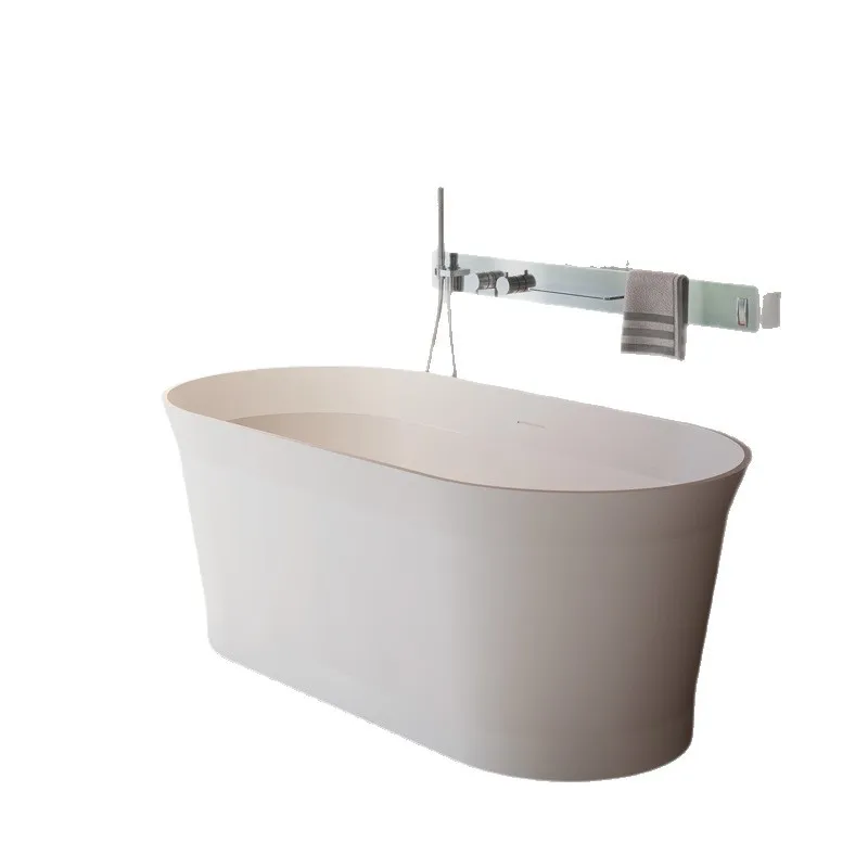 

Высококачественная универсальная отдельно стоящая ванна, напольный ряд, белая, настраиваемая, современный минималистский стиль, ванна для замачивания для туалета отеля