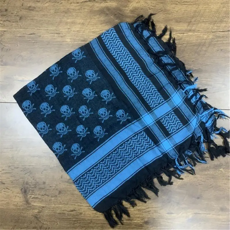 

39BD шарф Shemagh с рисунком черепа, шейный платок Keffiyeh, повязка на голову для мужчин и женщин