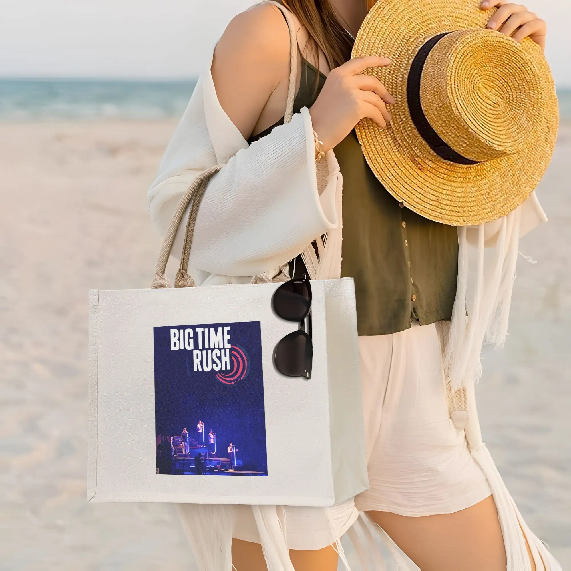 

Сумки для покупок Big Time Rush BTR Band Music, холщовая складная сумка-тоут для женщин, дорожная сумка через плечо