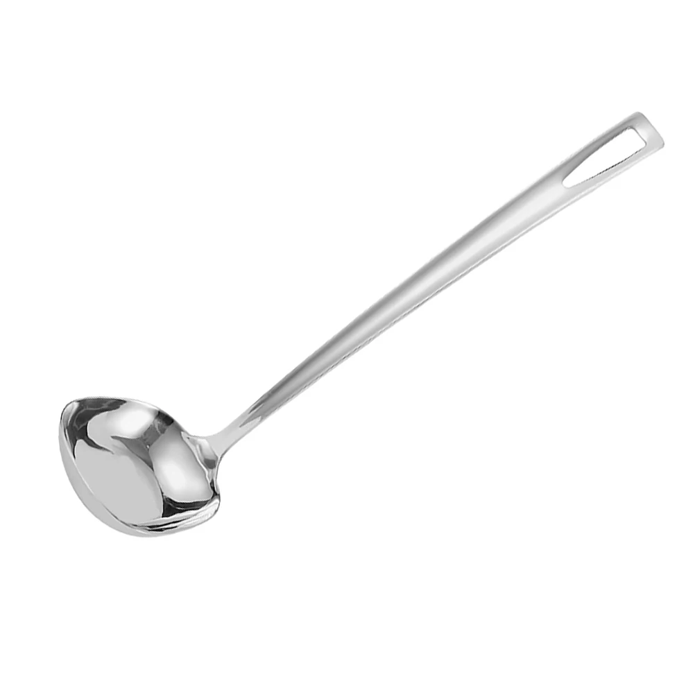 

1pc Stainless Steel Soup Square Design Non-Slip Handle For Serving Filtering Soups Long Handle Cooking Frying Kitchen Essential