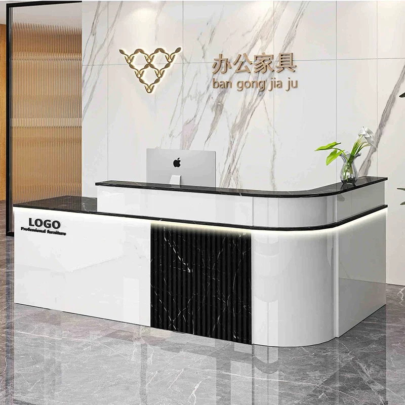 Nordic Commercial Bar Counter Unique Luxury Simple Reception Desk Table Storage Luxury Toonbank Winkel Commercial Furniture