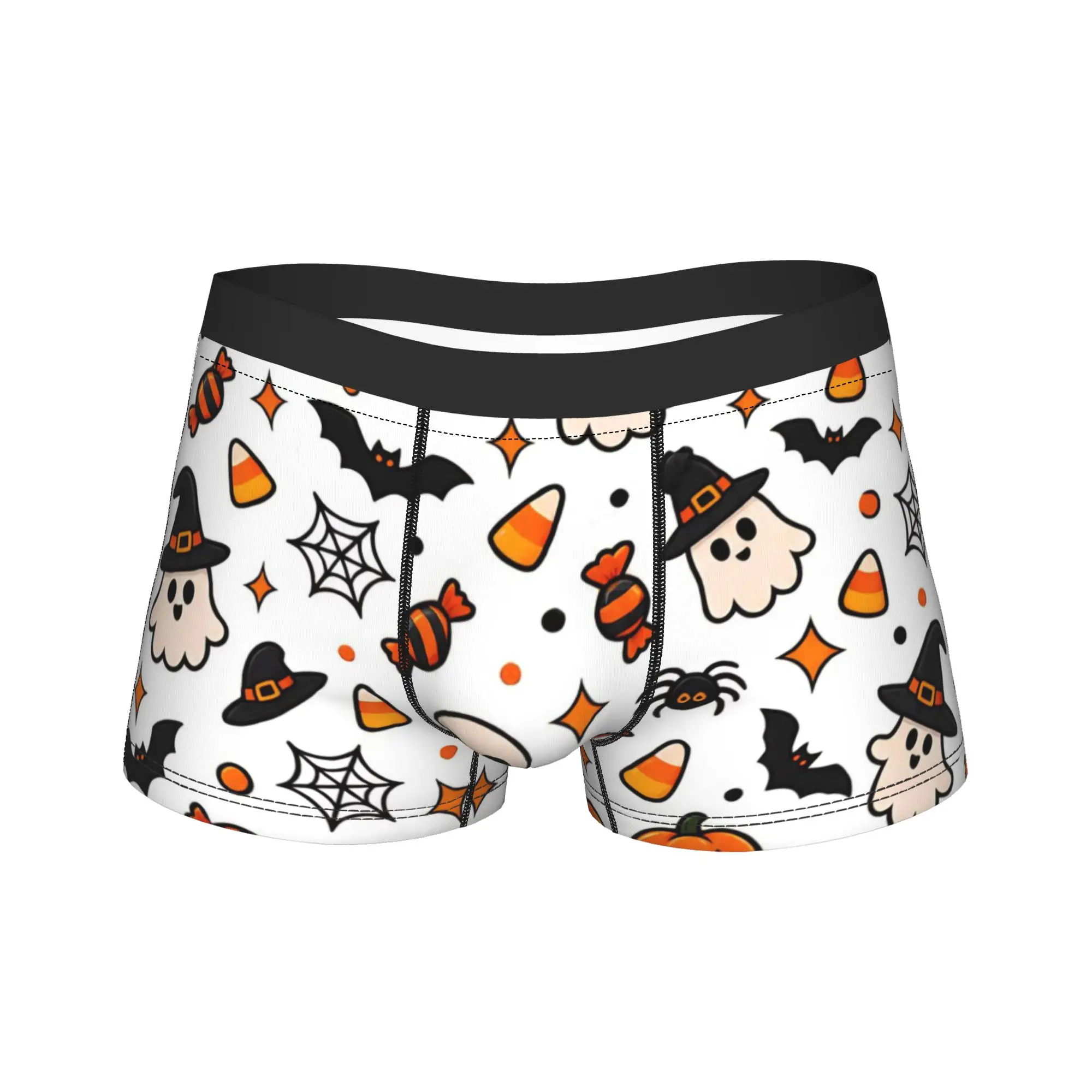 Halloween Ghost Pumpkin Spooky Trick Or Treat Witch Boxers Gag Gift For Man Fun Underwear  Boxer Briefs