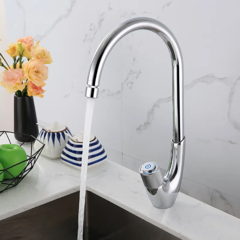 

360° Rotating Kitchen Faucet Button-type Thermostatic Vegetable Basin Water Output Adjustable