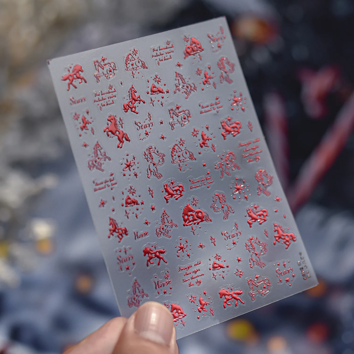 5D Nagelaufkleber Süße Coole Y2K Graffiti-Elemente Stern Spirale Polka Dots Totenkopf Musiknoten Kreis Trendige Selbstklebende Nagelkunst – Detail 9