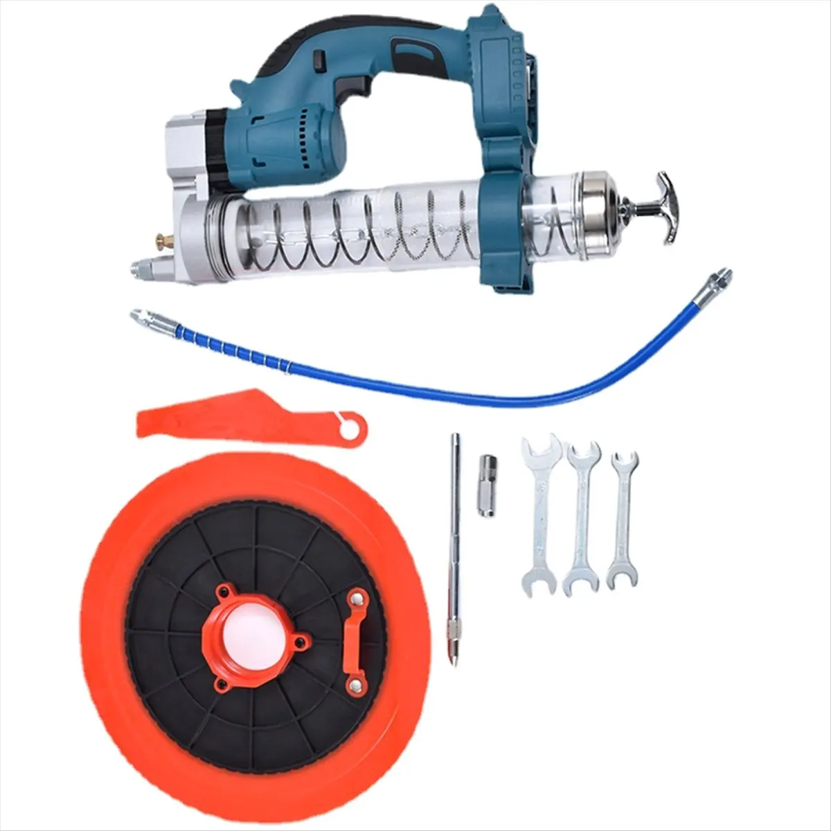 【~ NEW BABQ】Cordless Electric Grease Machine High Pressure Car Lubricating Oil Tool Kit for 18V 21V Battery