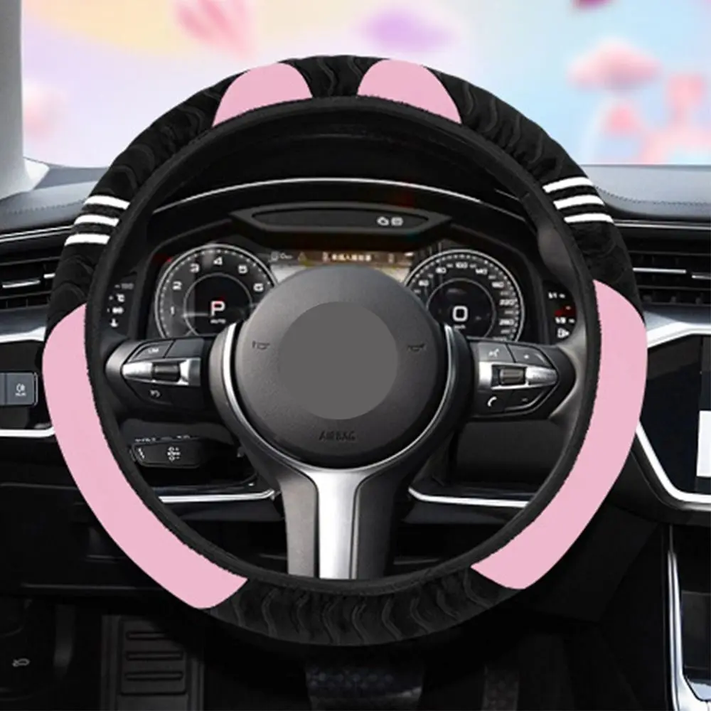 Winter Warm Car Steering Wheel Cover High-density Car Glove Cover Universal Soft Fur Steering Wheel Protector Cover
