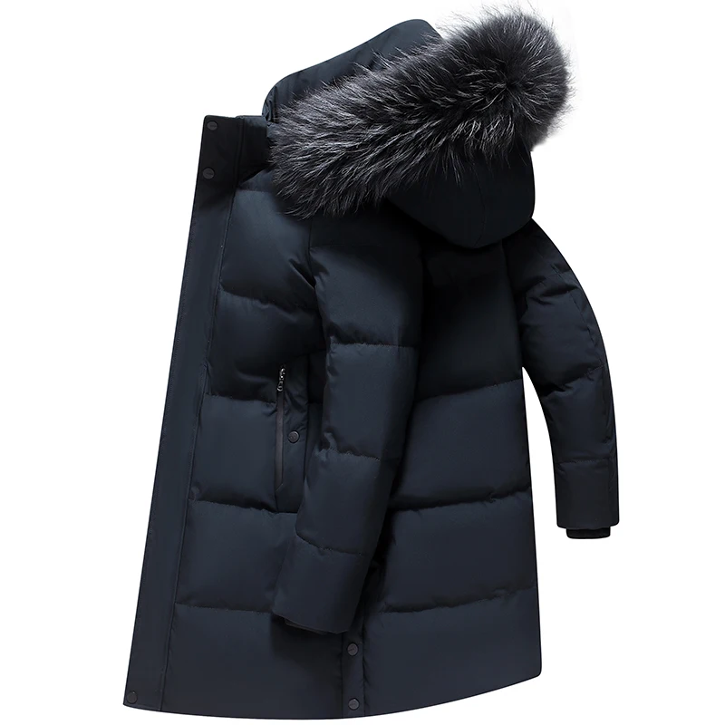 Donsjack Man Lange Heren Pufferjack Winterjassen Voor Heren Eendendendons Jas Heren Parkas Overjas Gewatteerde Koude Kleren Veer