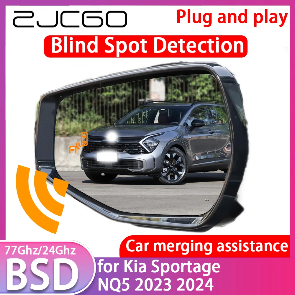 

ZJCGO for Kia Sportage NQ5 2023 2024 Blind Spot Detection Car BSD BSA BSM System Driving Warning Radar Alert Mirror