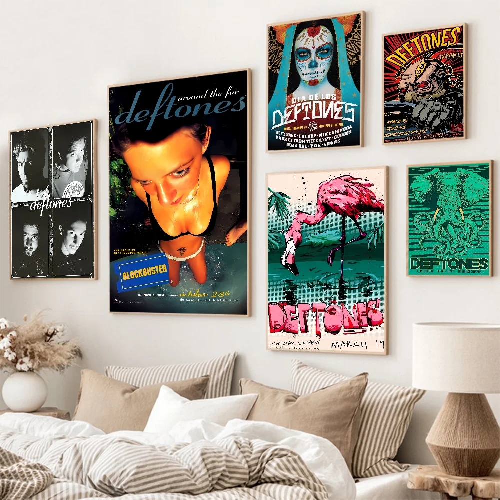 D-Deftones Singer Classic Movie Posters Vintage Room Bar Cafe Decor Stickers Wall Painting