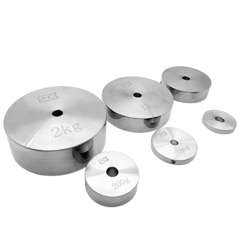 M1 Standard Weight Block 1kg-3kg Stainless Steel Weight with Hole Circular Calibration Scale Method Weight 500g