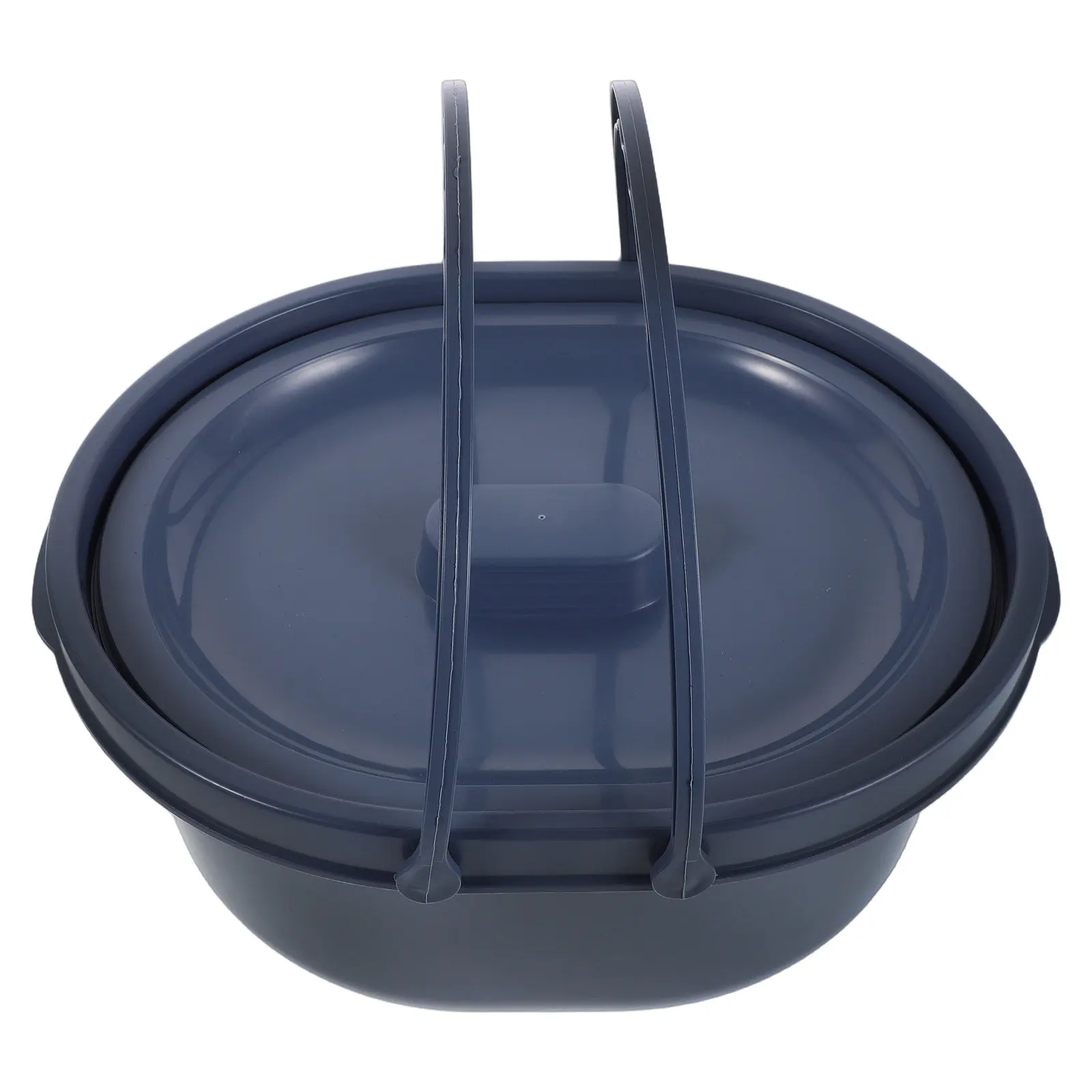 Thickened Bedside Commode Bucket Lid Double Handles Portable Urinal Chamber Pot for Elderly Disabled Patients Home