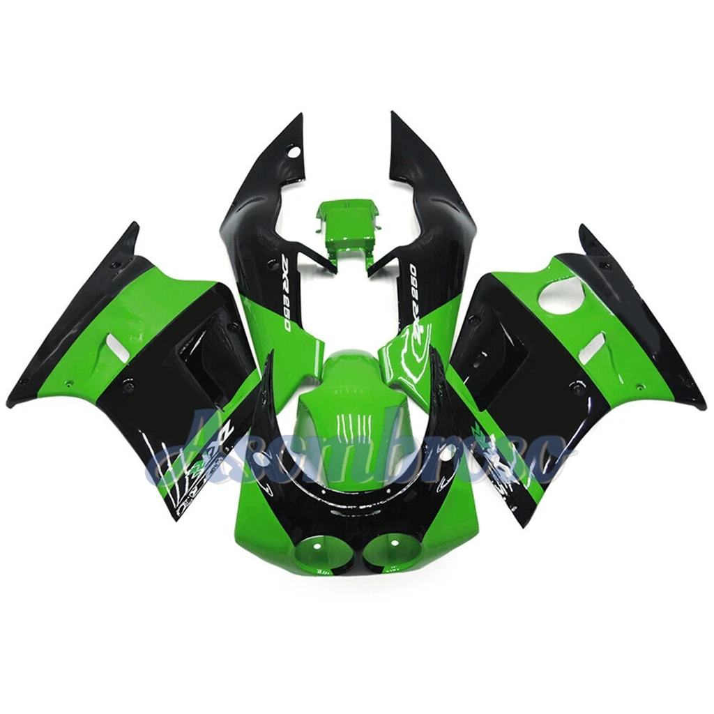 Complete Fairing Kit fit for Ninja ZX2R ZXR250 1989 1990  ZX-2R 1991 1992 ZXR 250 zx r250 89 90 91 92 green/black Bodywork