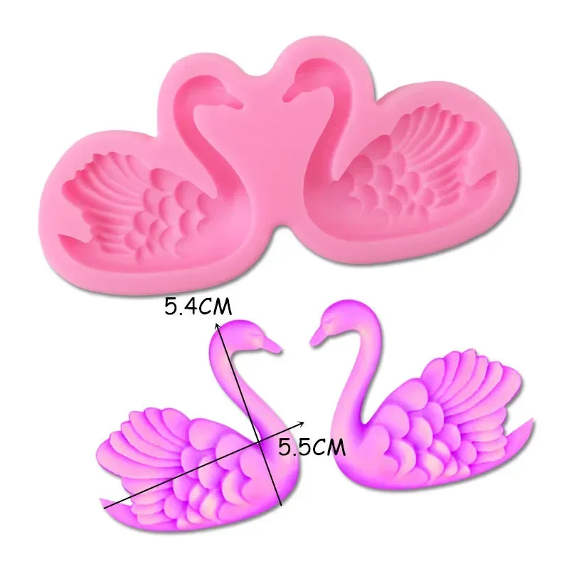 Swan Shaped Silica Gel Mould Chocolate Turning Sugar Baking Cake Mould Gypsum DIY Dropping Glue Manual Soap Mould