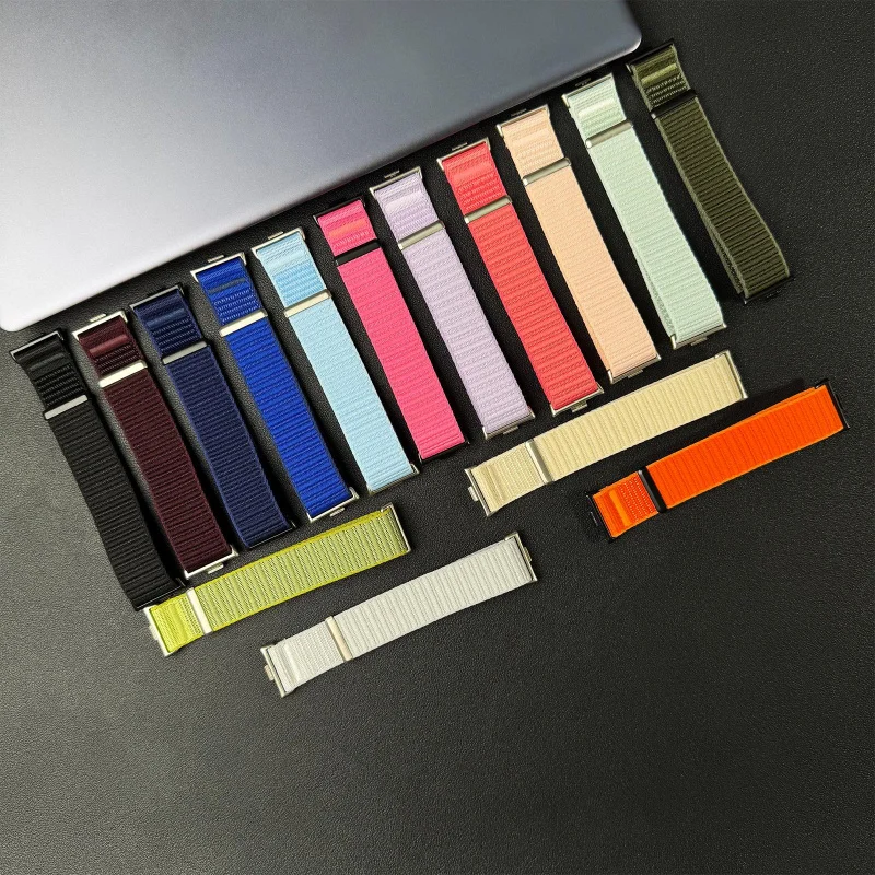 Wild Mountain Pattern Woven Band for Redmi Watch 6/5/4 For Xiaomi 8 Pro/9 Pro Breathable, Sweat-Absorbent Nylon Strap