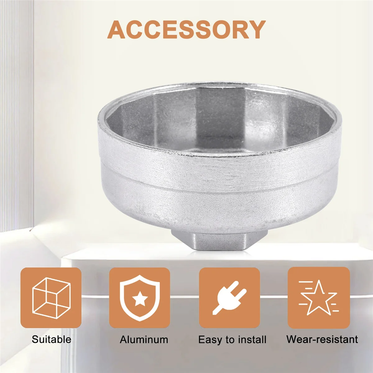 Llave de filtro de aceite de 14 flautas, herramientas de filtro de aceite de accionamiento cuadrado de 901 pulgadas, llave de tubo de filtro, herramienta de mano, 1/2