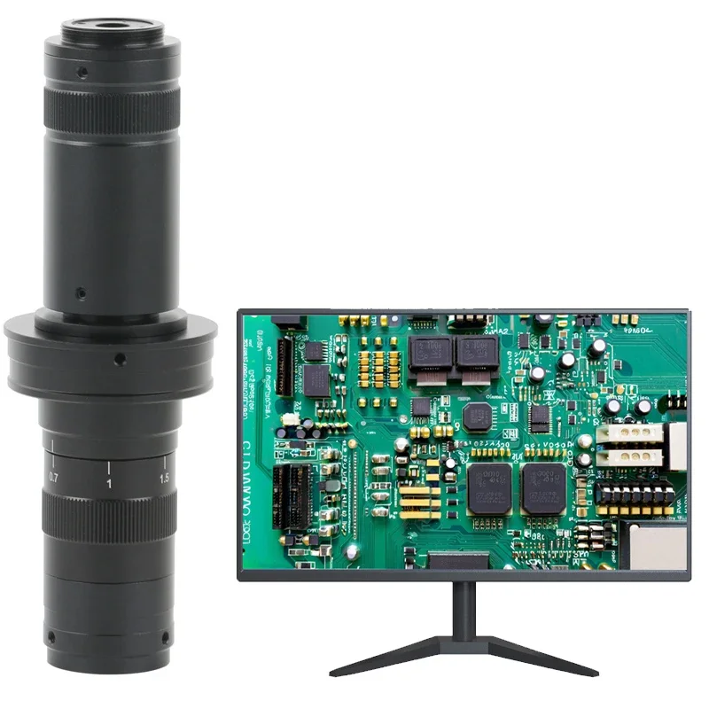 

Промышленный HD-объектив для микроскопии с C-креплением, оптический монокулярный зум-объектив, электронная видеокамера, микроскоп, оптический зум-объектив 0.7X-4.5X